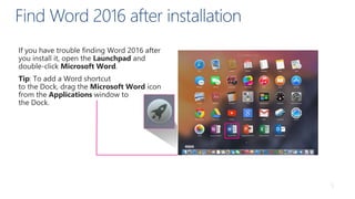 Word 2016: Getting Started with Word