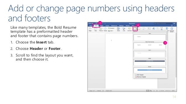 resume footer