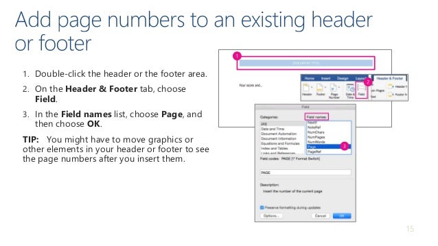 Word 15 for mac updating footer page Word 15 for mac updating footer page