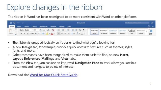 word 2016 quick guide for mac