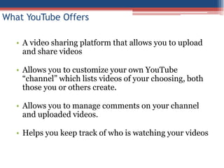 Getting Started With You Tube | PPT