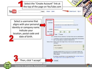 Getting started with youtube | PPTX