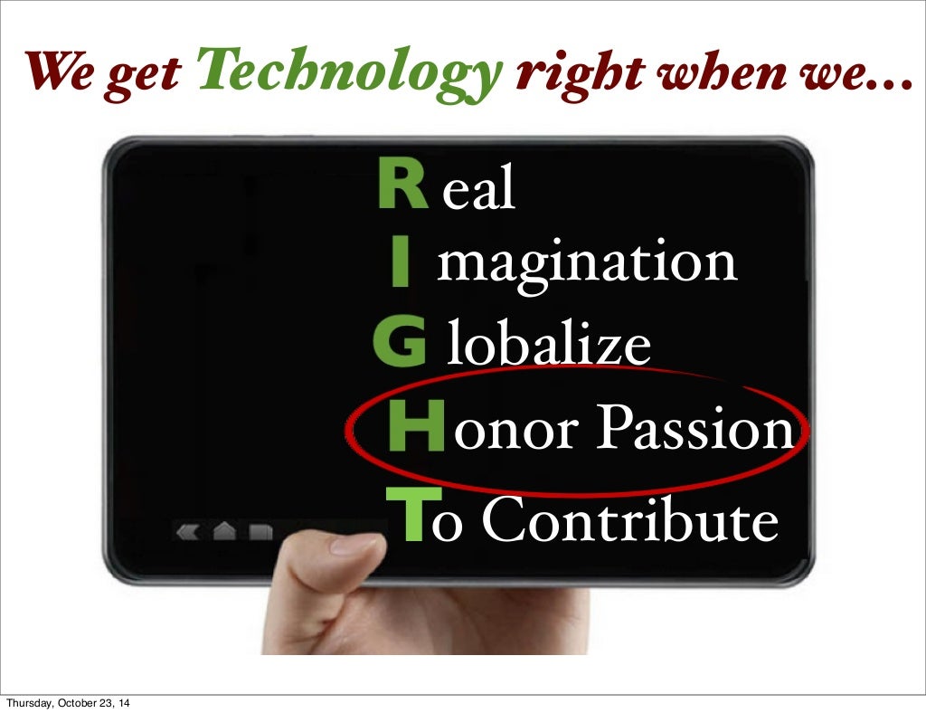 Getting technology r.i.g.h.t Getting technology r.i.g.h.t