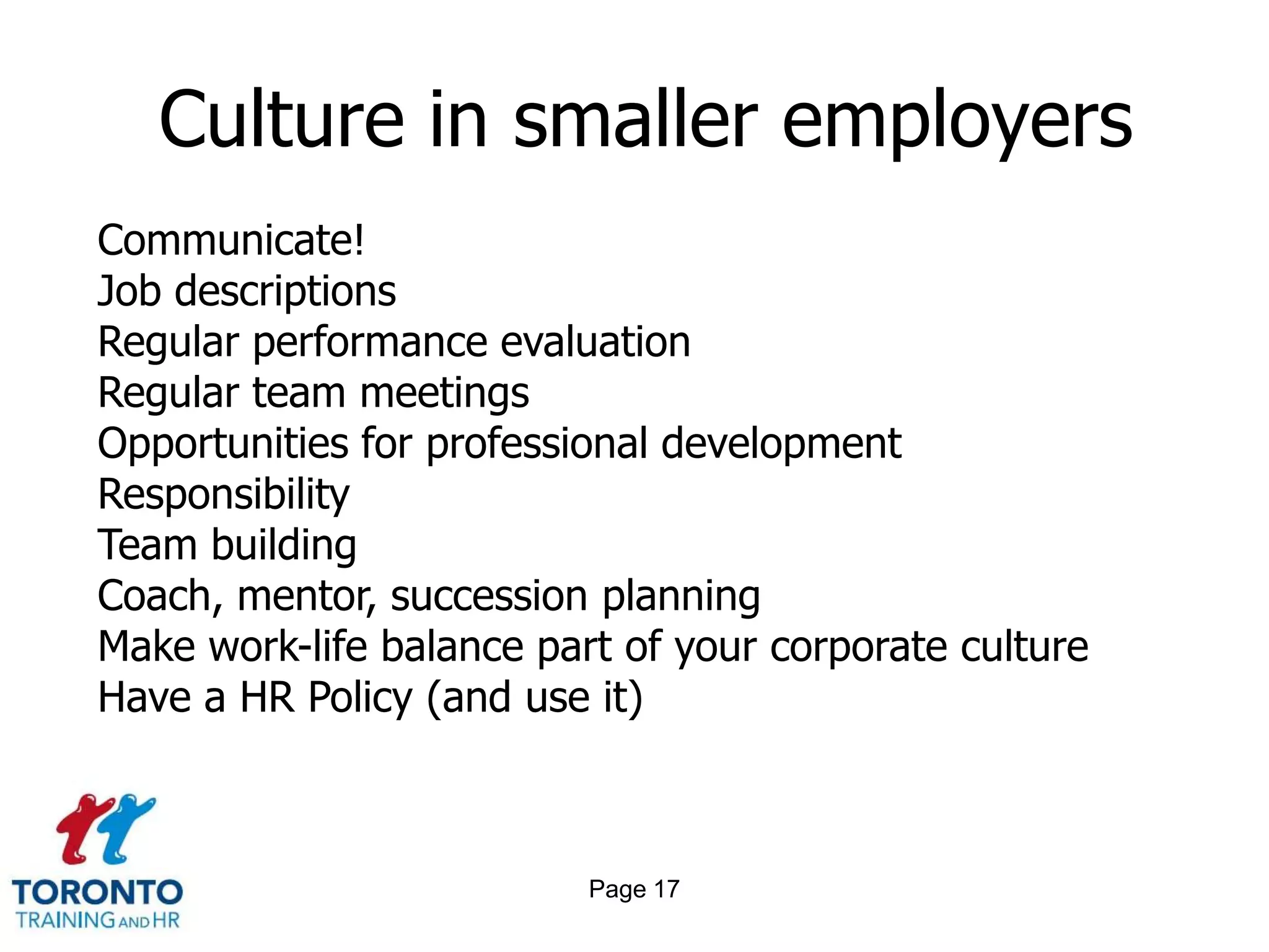 Page 15Retaining key peopleIMPORTANCE OF CULTURESocializersAchieversProtectionistsMaterialistsTrue believers