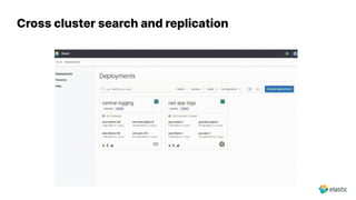 17
Cross cluster search and replication
 