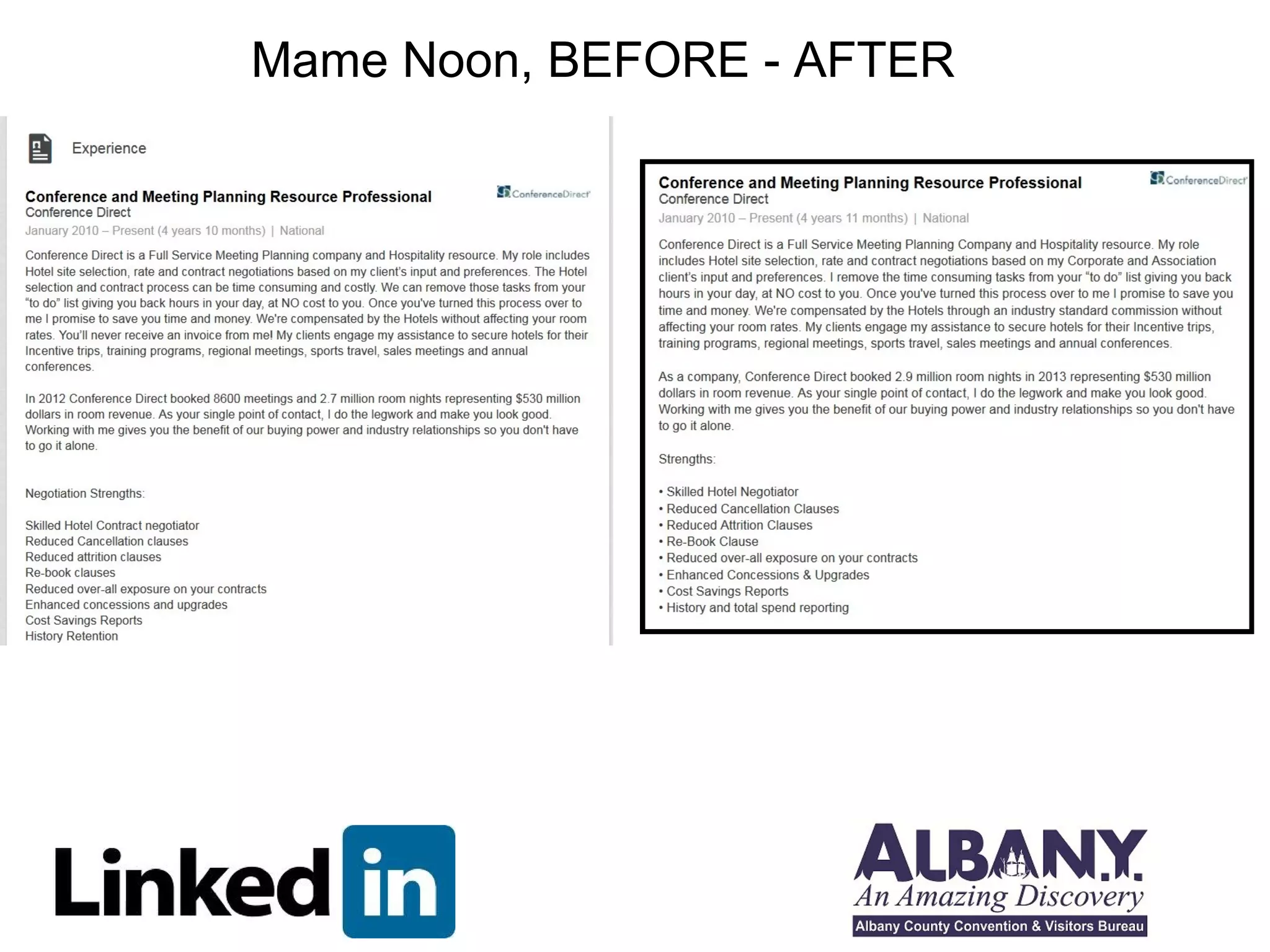 Mame Noon, BEFORE - AFTER 
 