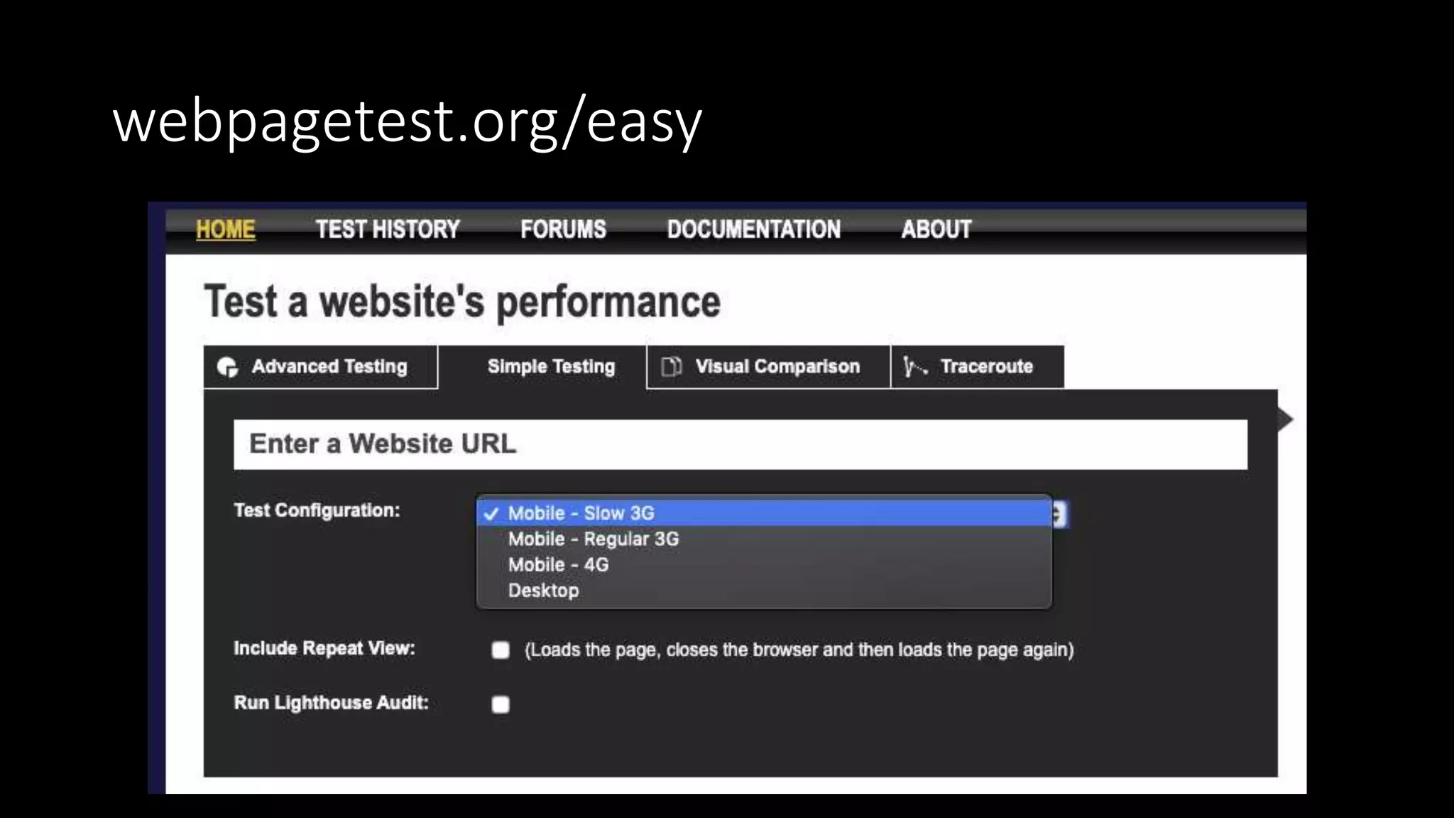 webpagetest.org/easy