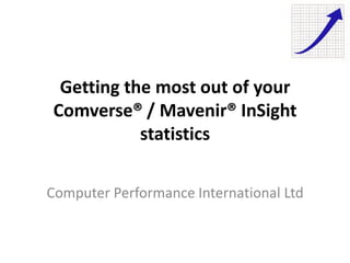 Getting the most out of your
Comverse® / Mavenir® InSight
statistics
Computer Performance International Ltd
 
