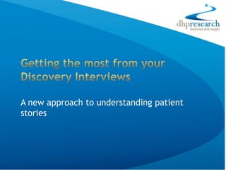 A new approach to understanding patient
stories
 