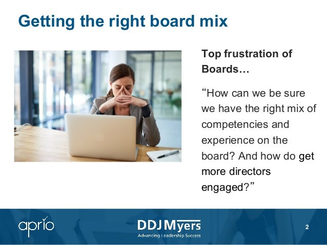 Getting The Right Board Of Directors Mix