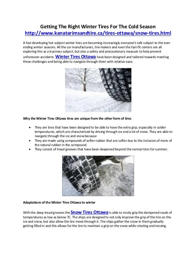 Snow Tires Ottawa Winter Tires Ottawa www.kanatarimsandtire.ca