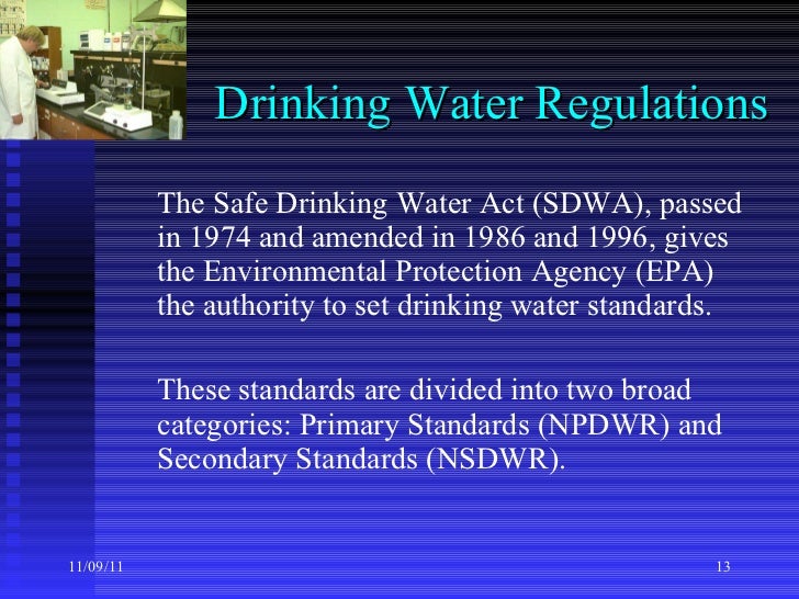 Epa Secondary Drinking Water Regulations Epa Secondary Drinking Water Regulations