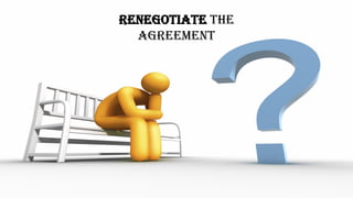 Renegotiate the
Agreement
 