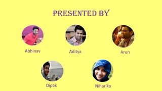 PRESENTED BY
Abhinav Aditya Arun
Dipak Niharika
 
