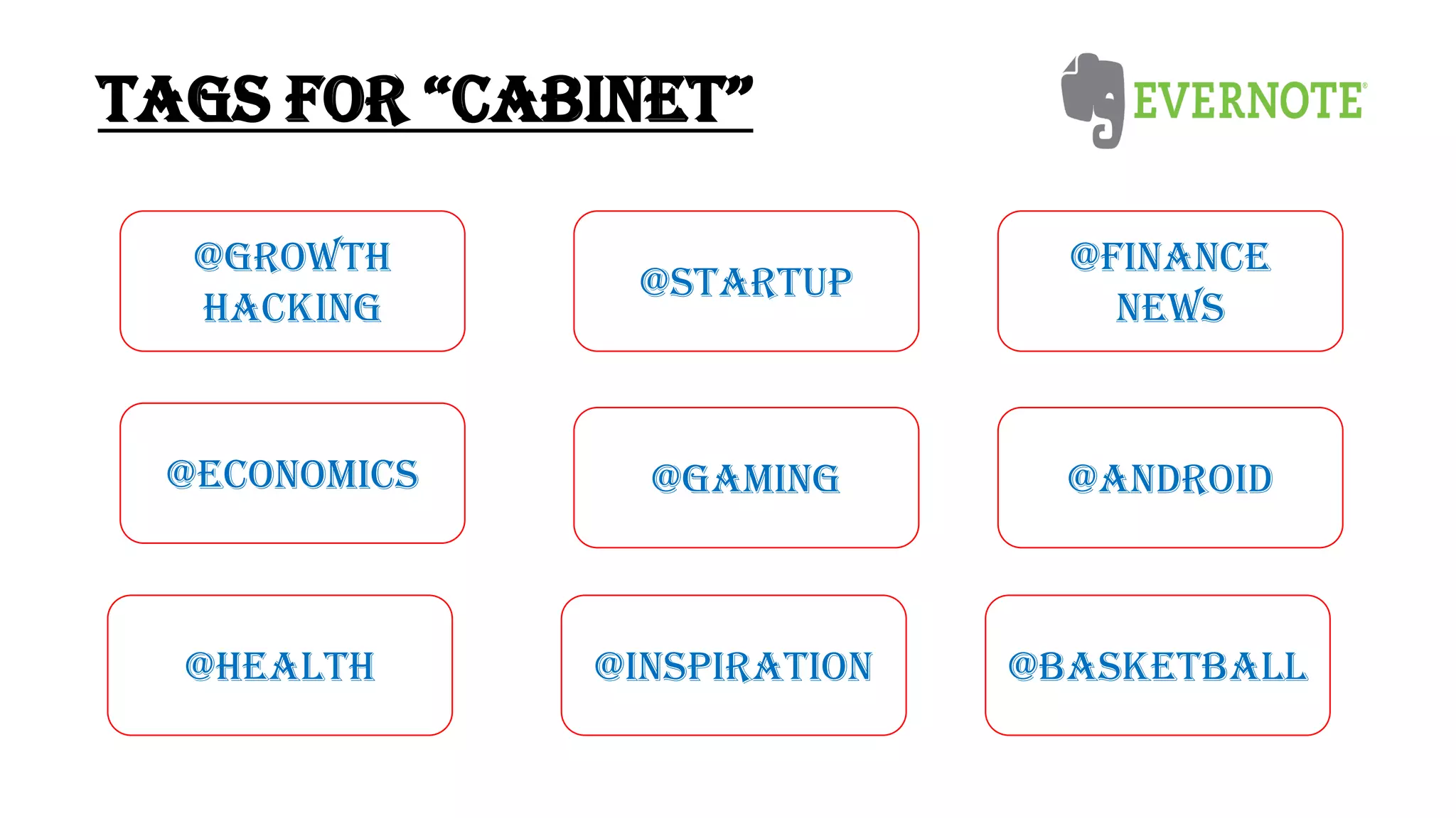 TAGS FOR “CABINET”
@STARTUP
@ANDROID@ECONOMICS
@GROWTH
HACKING
@FINANCE
NEWS
@GAMING
@INSPIRATION@HEALTH @BASKETBALL
 