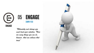 “Ultimately and always you
must trust your intuition. There
are many things you can do,
however, that can enhance that
trust”
 