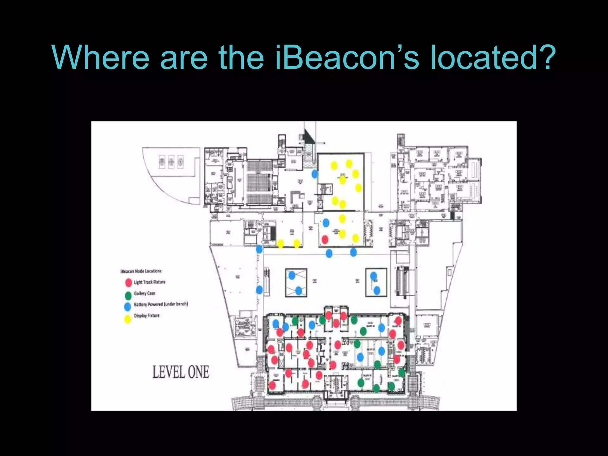 Where are the iBeacon’s located? 
 