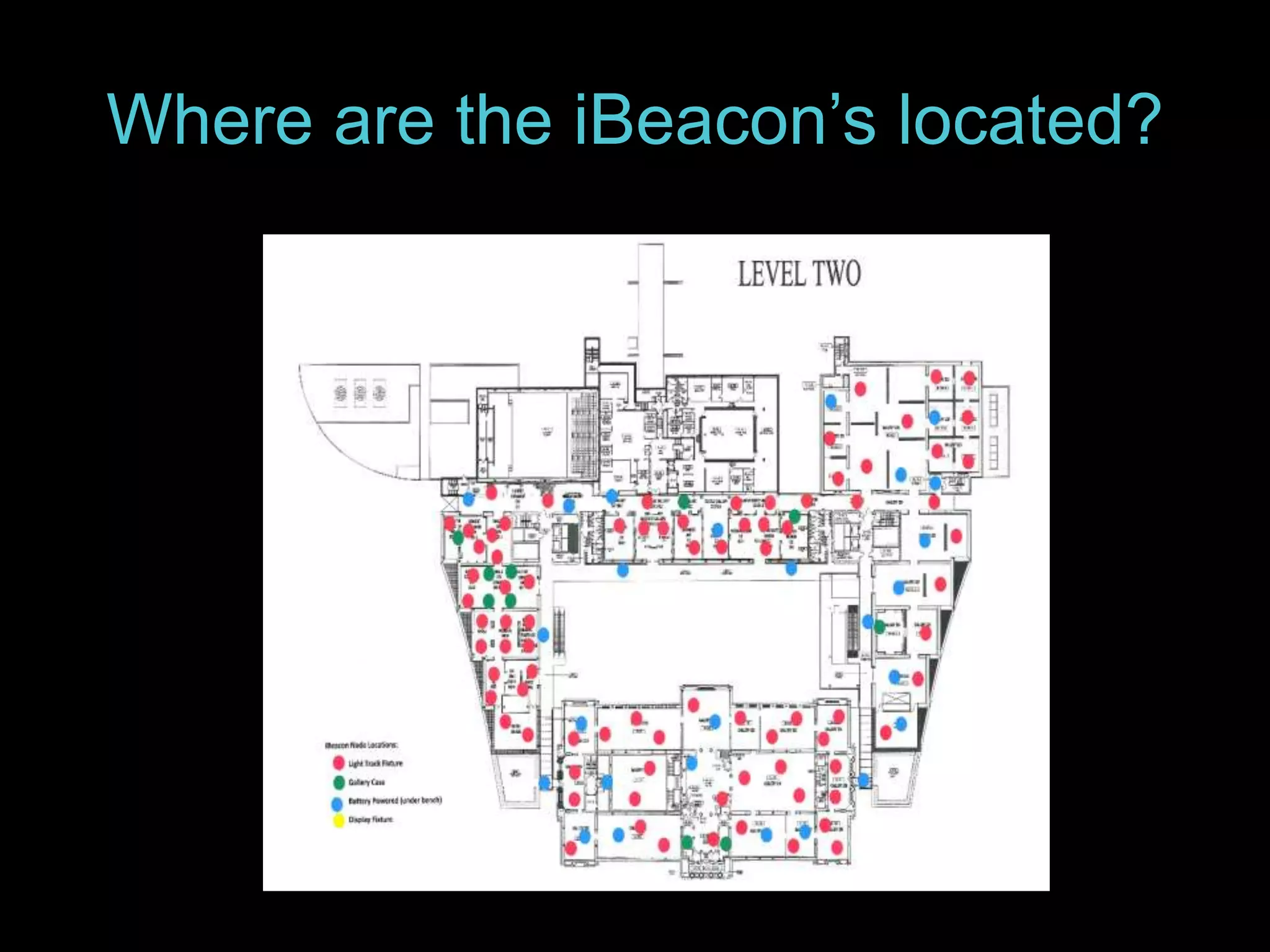 Where are the iBeacon’s located? 
 