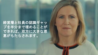 Copyright © 2020 Accenture. All rights reserved. 占有/機密情報。 14
経営層と社員の認識ギャッ
プを半分まで埋めることが
できれば、双方に大きな恩
恵がもたらされます。
 