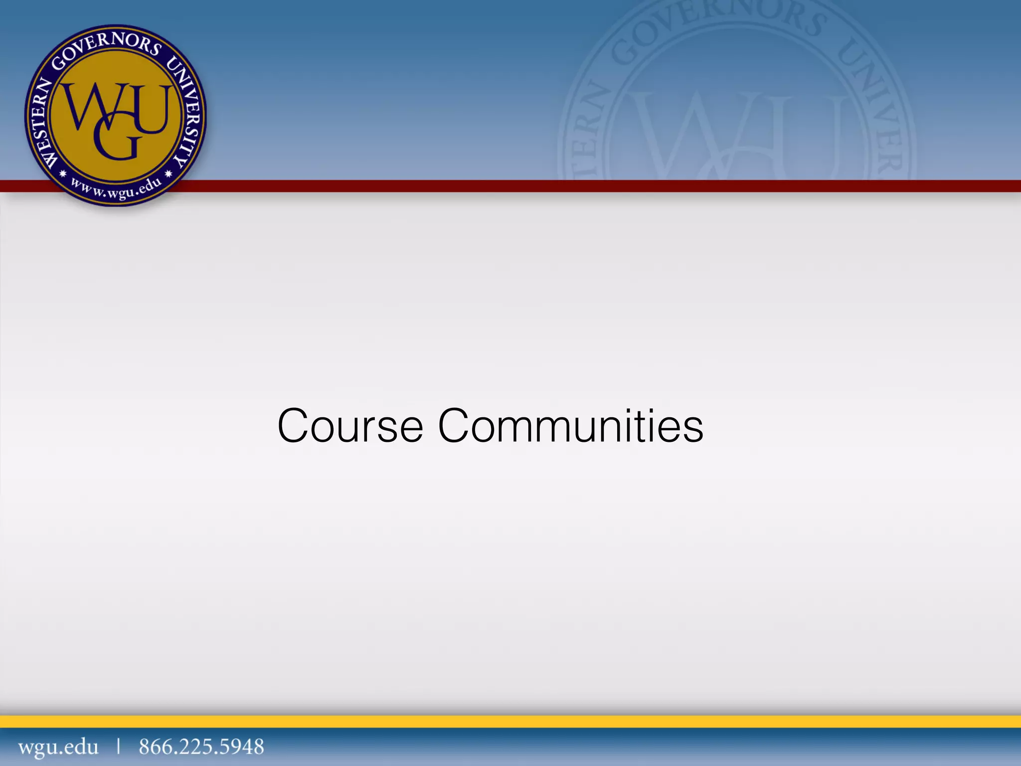Course Communities

 