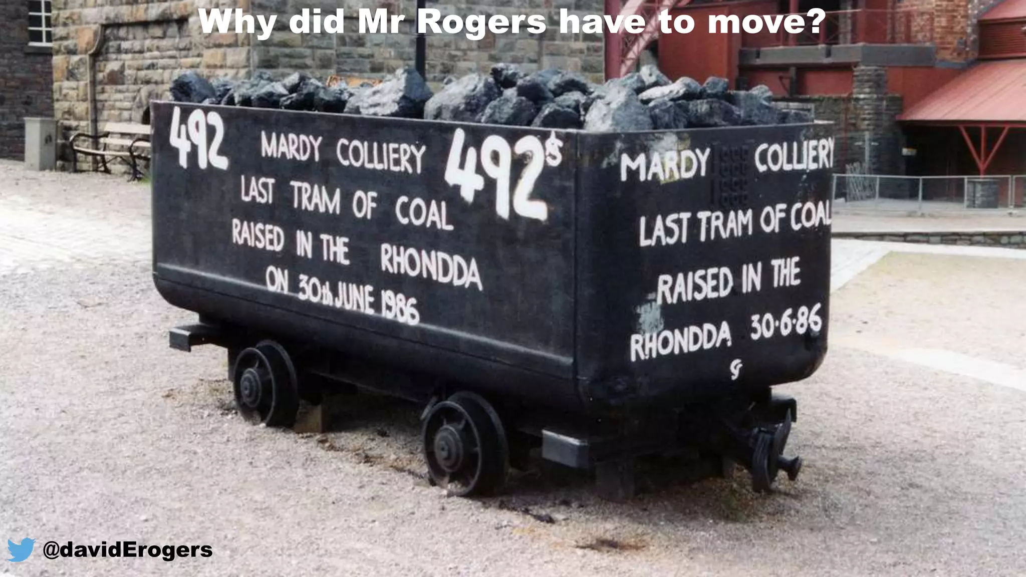 Why did Mr Rogers have to move?
@davidErogers
 