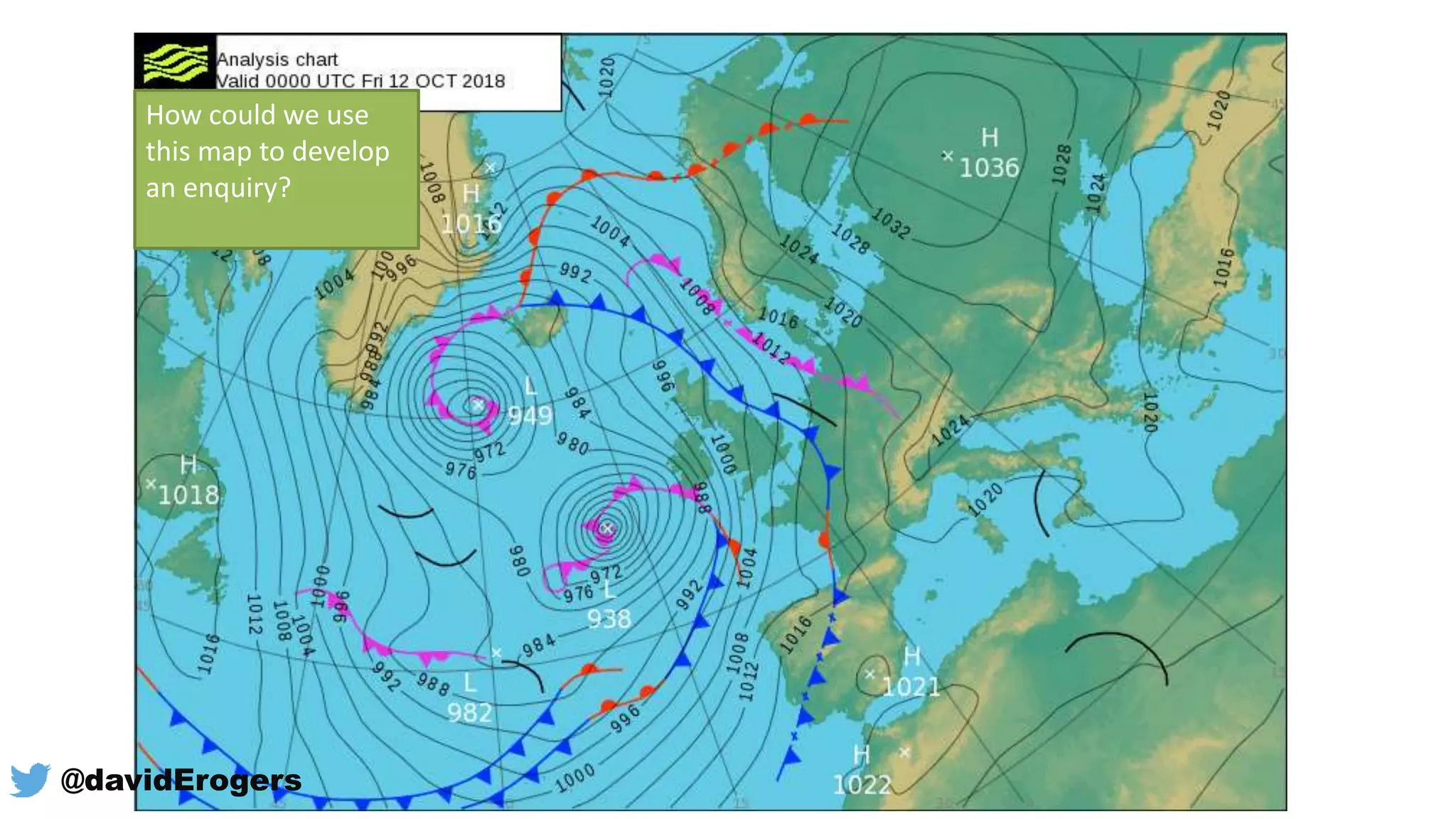 How could we use
this map to develop
an enquiry?
@davidErogers
 