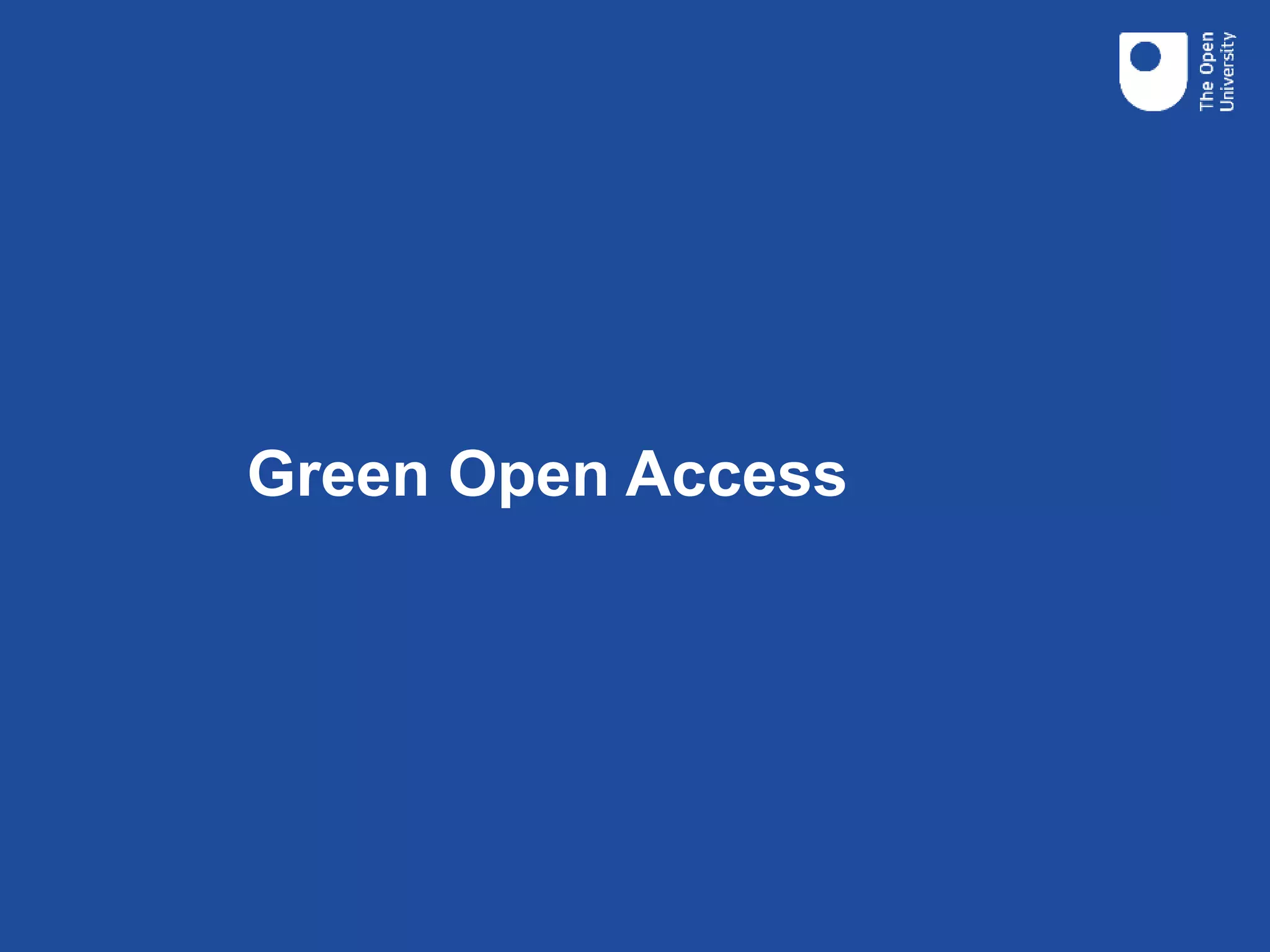 Green Open Access
 