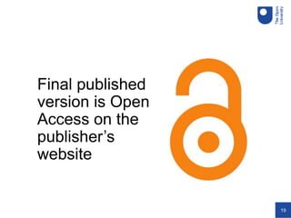 19
Final published
version is Open
Access on the
publisher’s
website
 