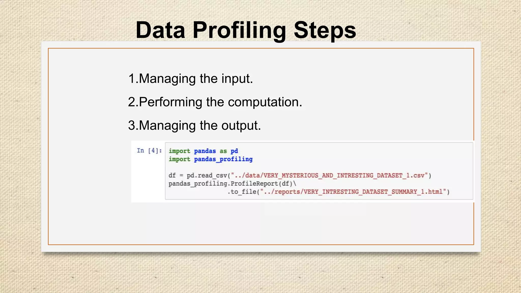 Getting to know any dataset ppt