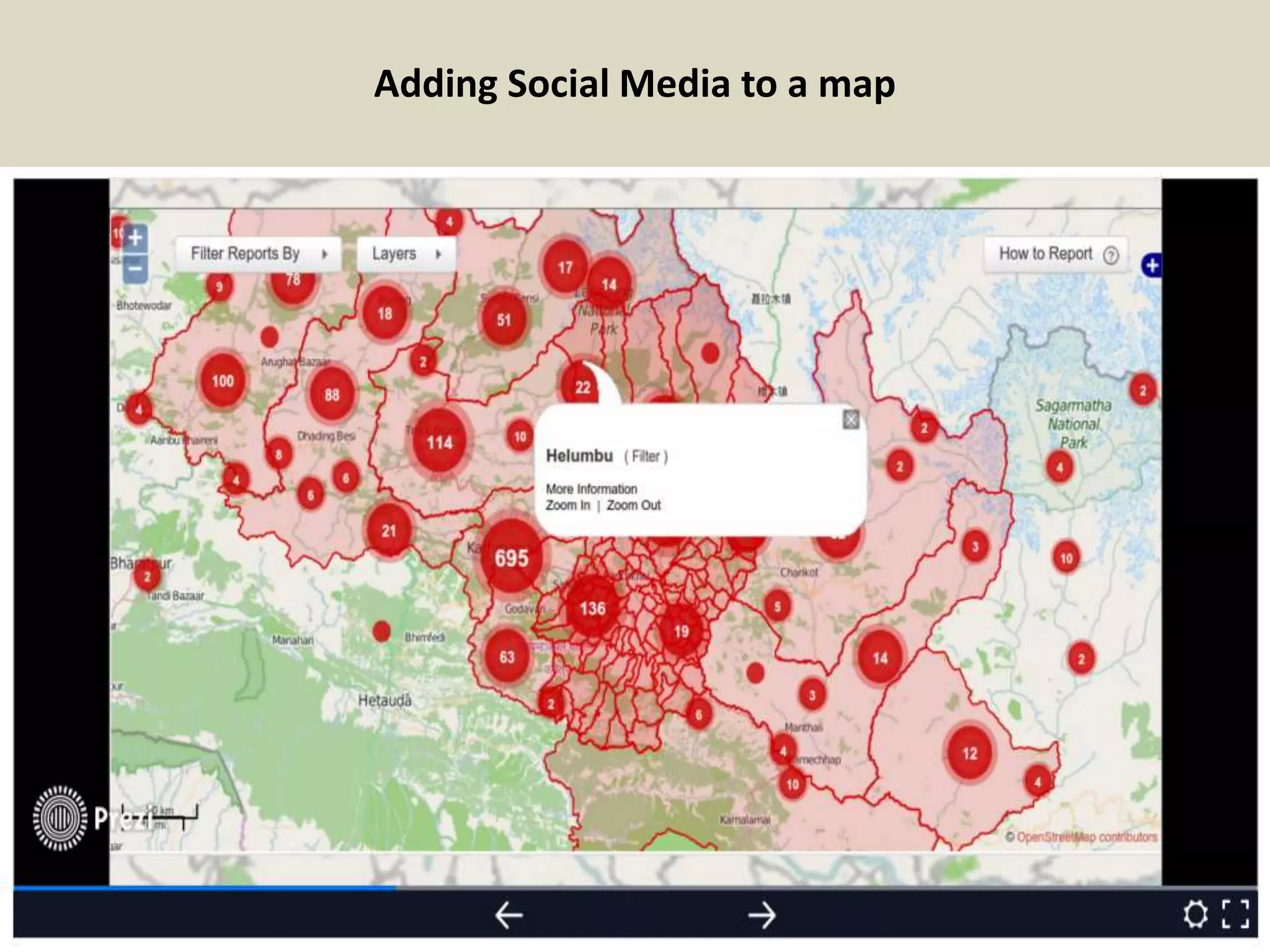 Adding Social Media to a map
 