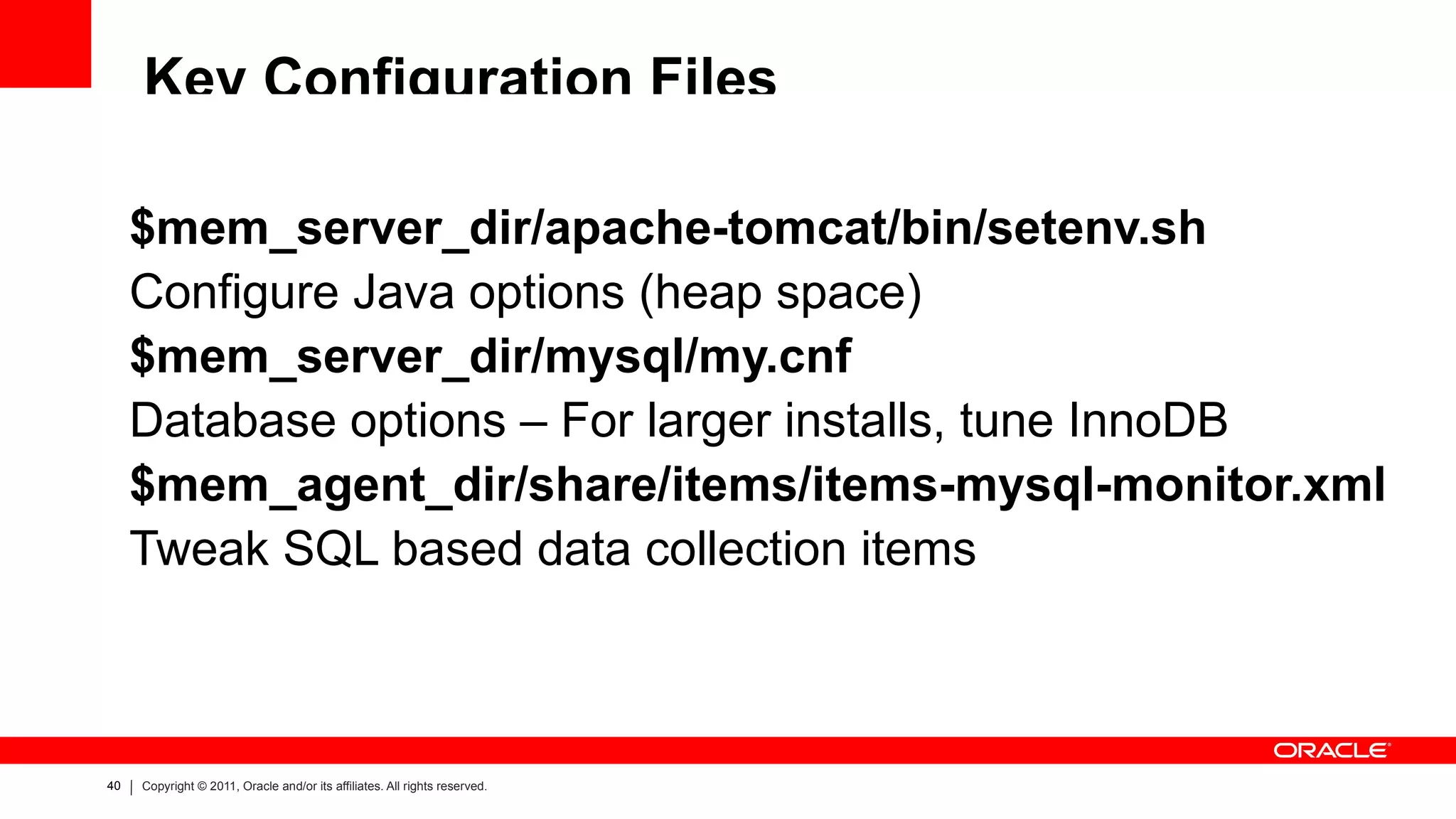 Custom SQL possible Create Custom Edit defaults Even app specific 