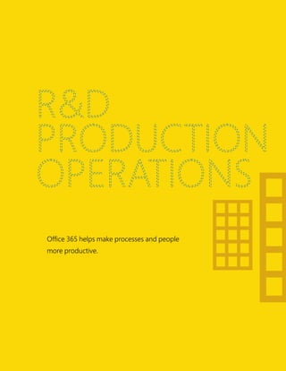 Office 365 helps make processes and people
more productive.
 