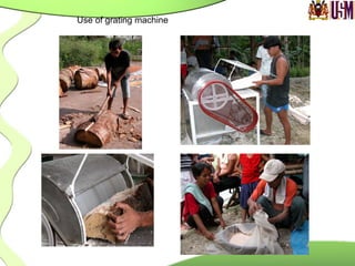 Use of grating machine
 