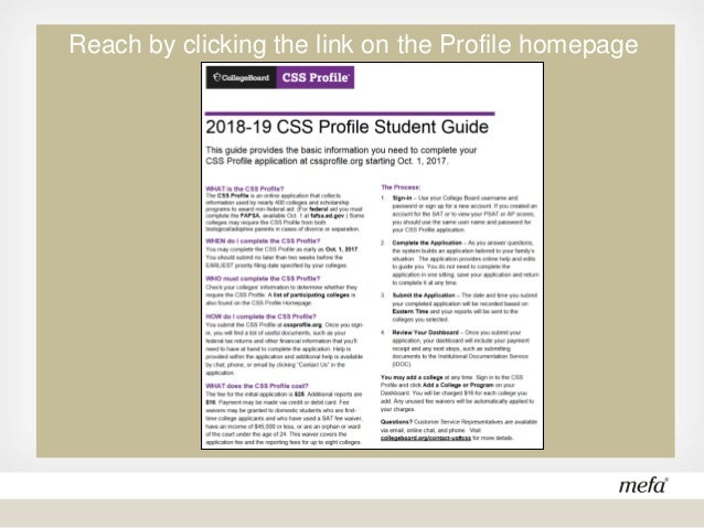 22 Special Circumstances Css Profile 22 Special Circumstances Css Profile