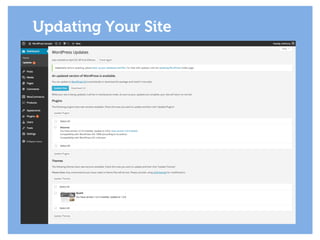 Updating Your Site
 