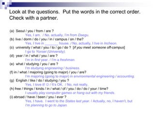 Getting to know you - first meetings | PPTX