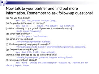 Getting to know you - first meetings | PPTX