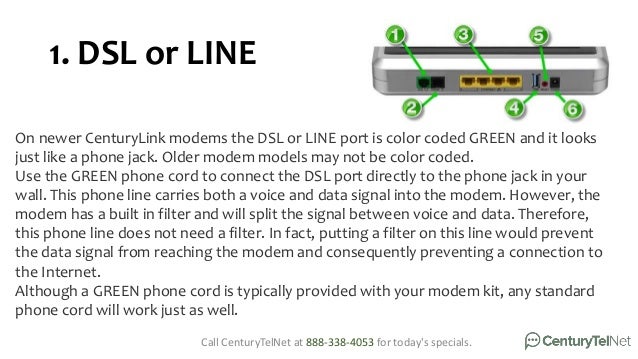 Getting to know your century link modem