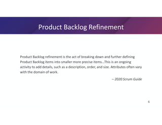 Getting to Ready Unhiding Work with a Backlog Refinement Board | PPT