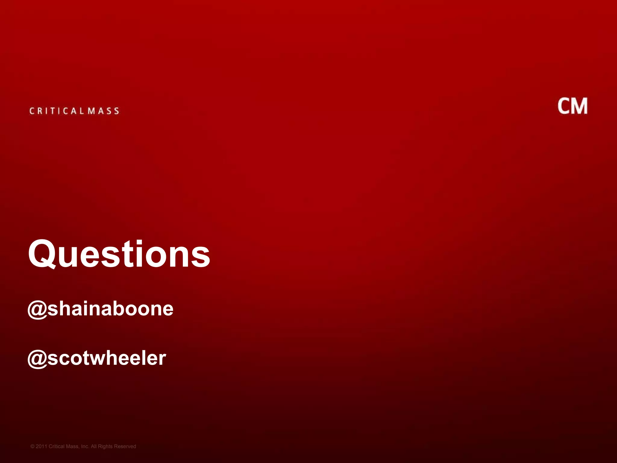 Questions @shainaboone @scotwheeler 