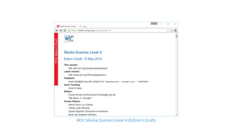 W3C Media Queries Level 4 (Editor's Draft)
 