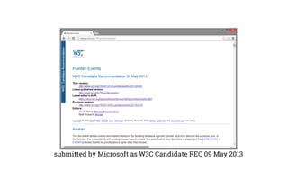 submitted by Microsoft as W3C Candidate REC 09 May 2013
 
