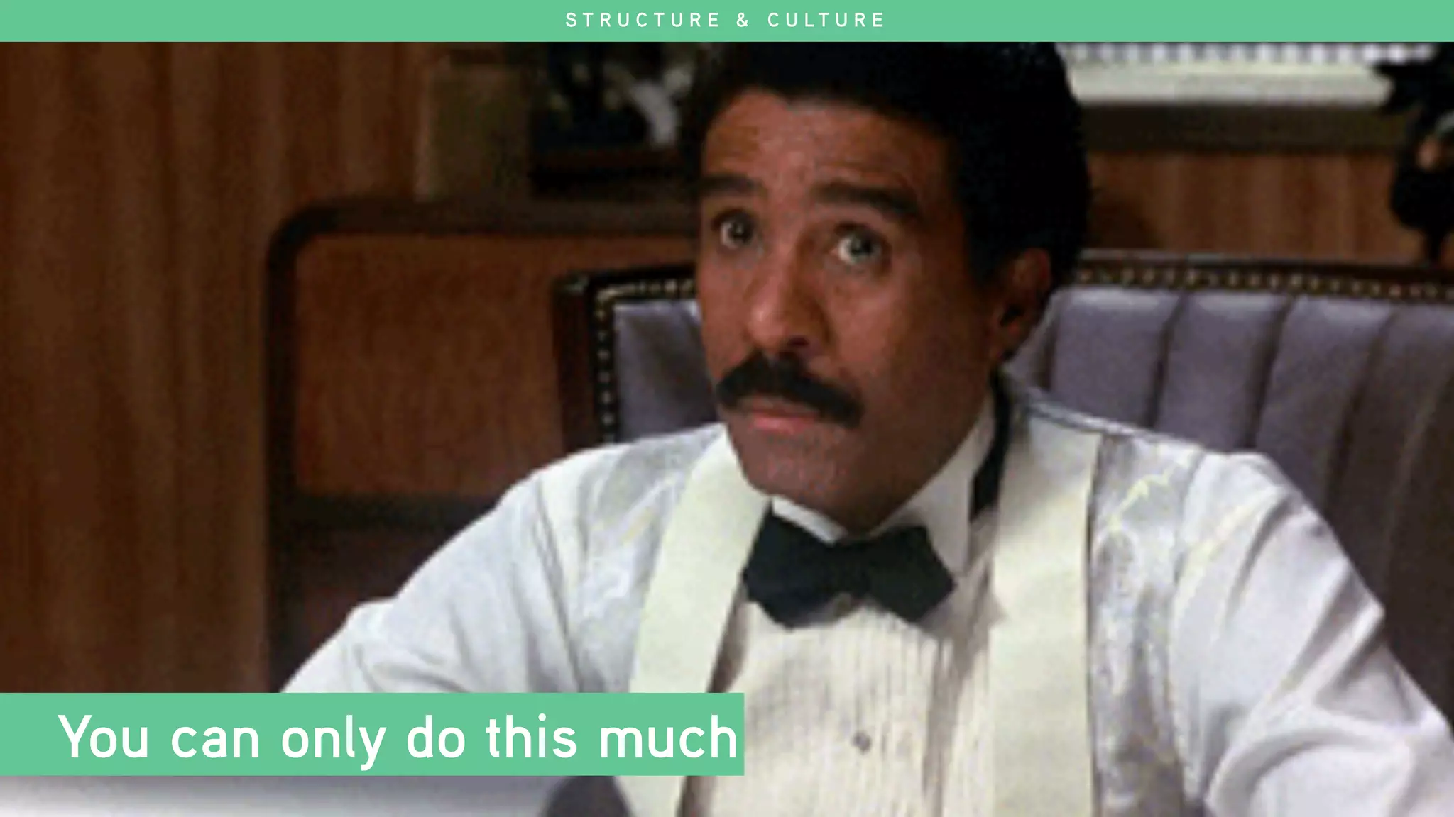 You can only do this much
S T R U C T U R E & C U L T U R E
 