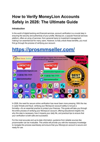 How to Verify MoneyLion Accounts Safely in 2026: Complete Step-by-Step ...