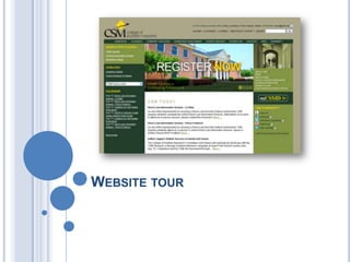 WEBSITE TOUR
 