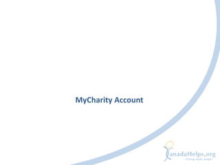 MyCharity Account
 