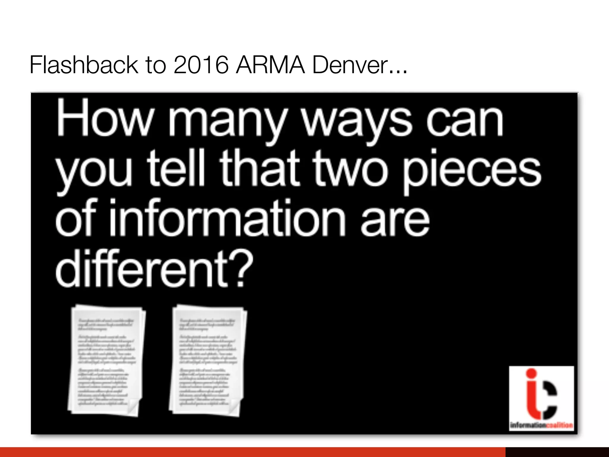 Flashback to 2016 ARMA Denver...
 