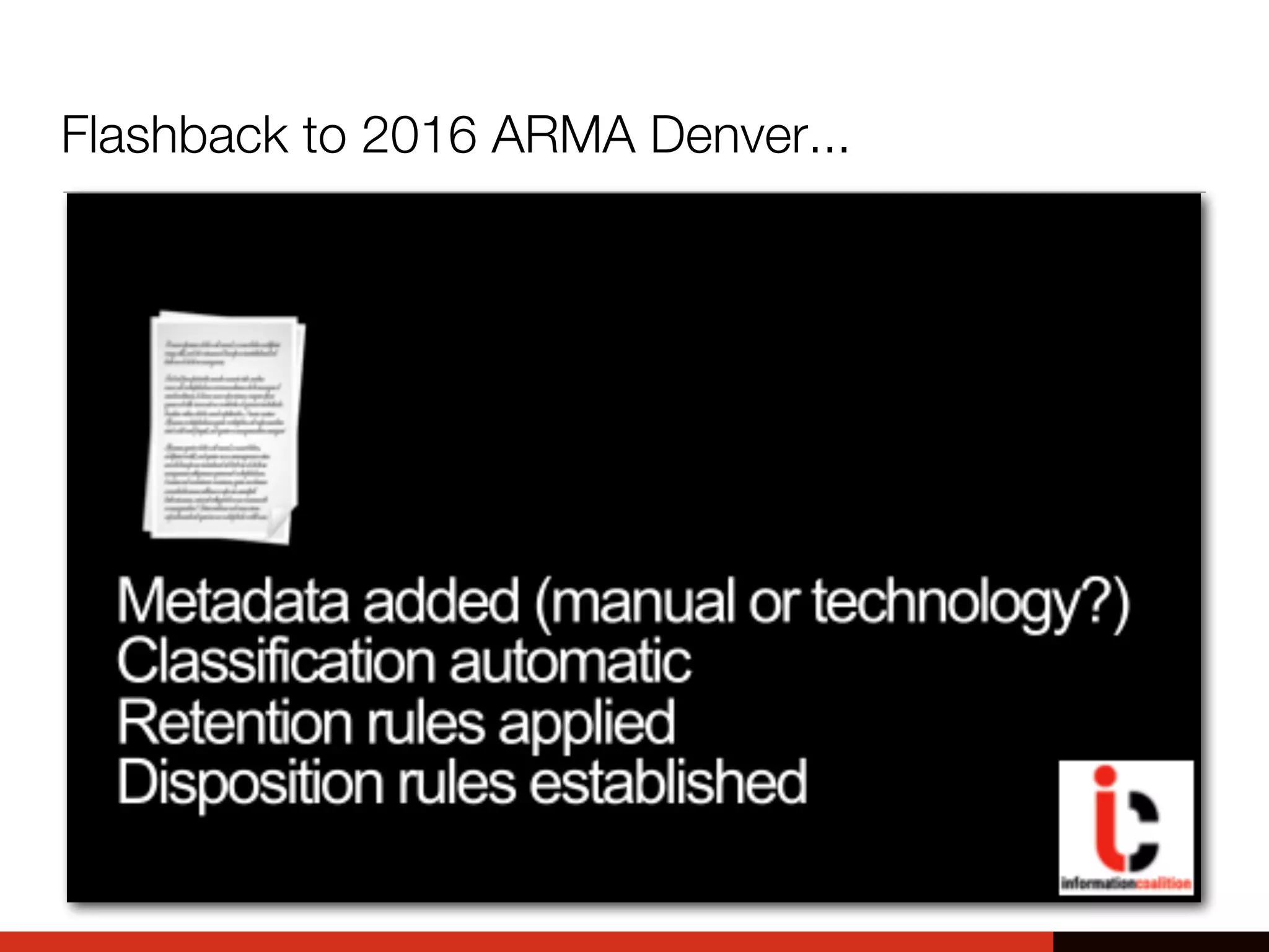 Flashback to 2016 ARMA Denver...
 