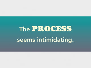 The PROCESS
seems intimidating.
 