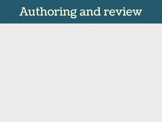 Authoring and review
 